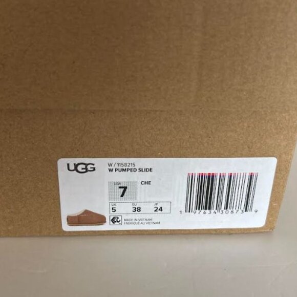 UGG Pumped Slide Slipper Chestnut New with Box 7 - Picture 16 of 16